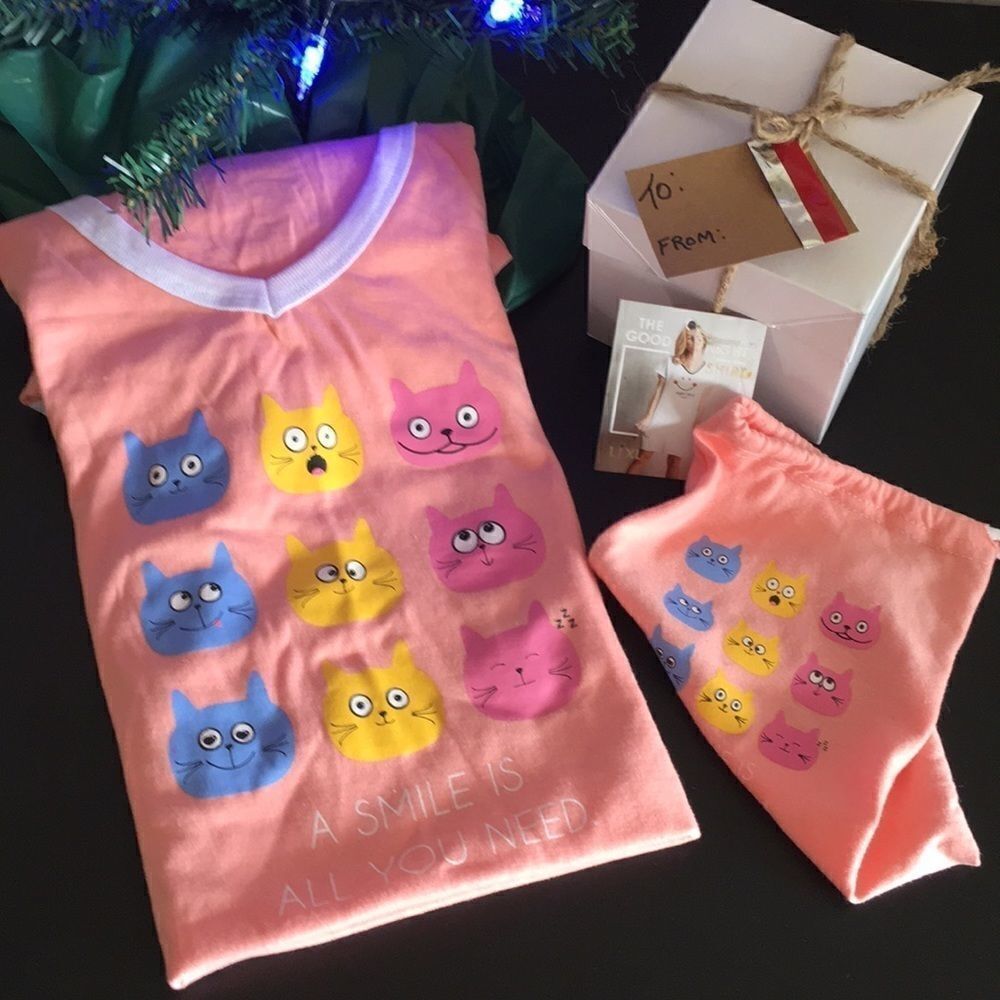 WomenβsβNightΒ ShirtβW/βTravelβBagβgiftβset